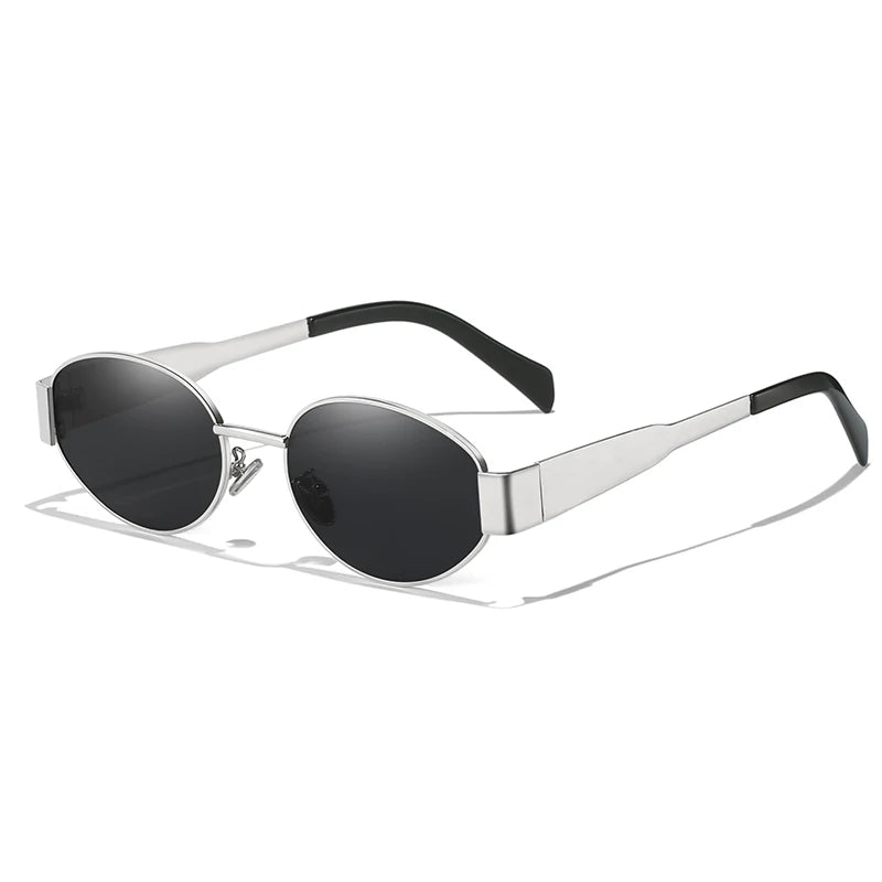 New Sunglasses For Women And Men UV400 Sun Glasses Alloy Oval Eyewear