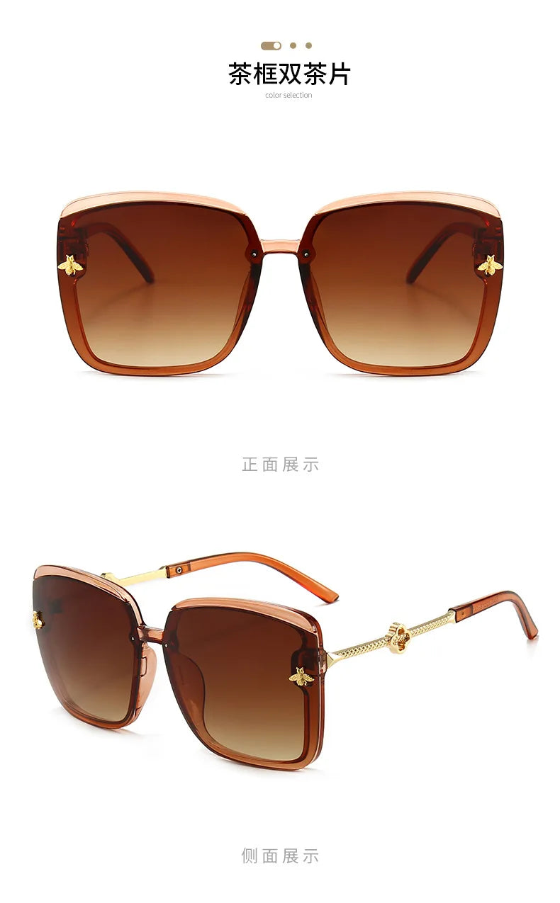 Sunglasses Woman 2024 Luxury Brand Designer Fashion Unisex High Quality Sun Glasses Eyewear Ladies Female Square Glasses UV400