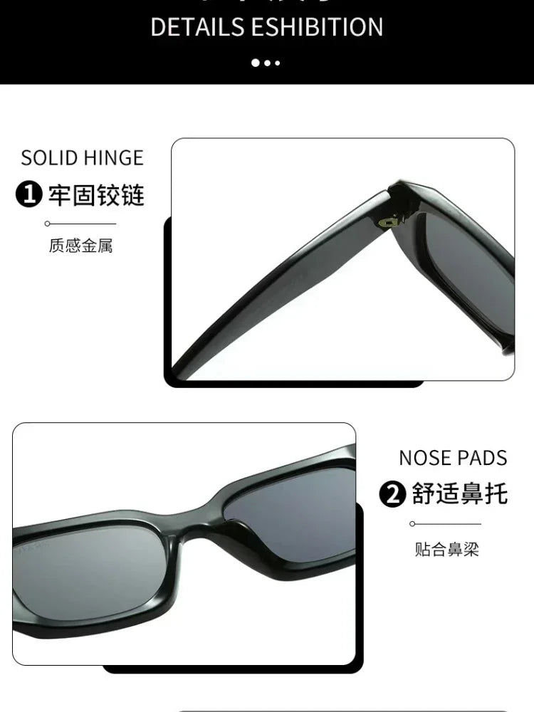 2025 New Sunglasses for Women Men Square Sun Glasses Trendy Shades UV400 Protection Outdoor Travel Eyewear