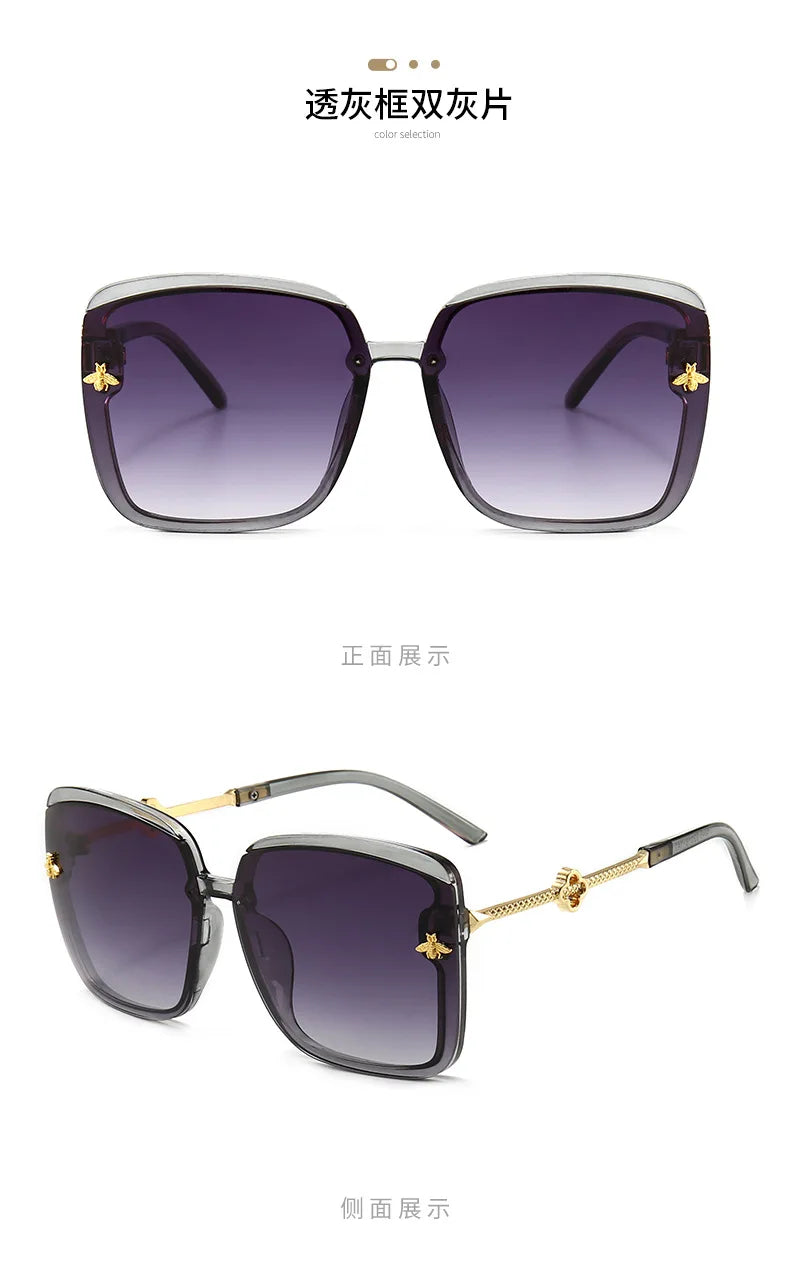 Sunglasses Woman 2024 Luxury Brand Designer Fashion Unisex High Quality Sun Glasses Eyewear Ladies Female Square Glasses UV400