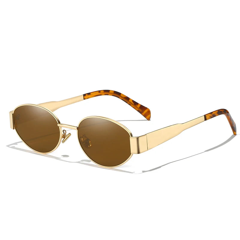 New Sunglasses For Women And Men UV400 Sun Glasses Alloy Oval Eyewear
